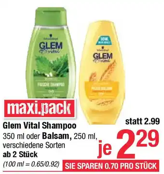 Maximarkt Glem Vital Shampoo Angebot