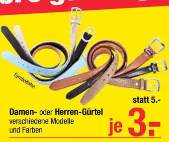 Maximarkt Damen- oder Herren-Gürtel Angebot