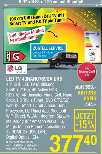 Maximarkt LG LED TV 43NAN0769QA UHD Angebot