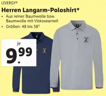 Lidl LIVERGY Herren Langarm-Poloshirt Angebot