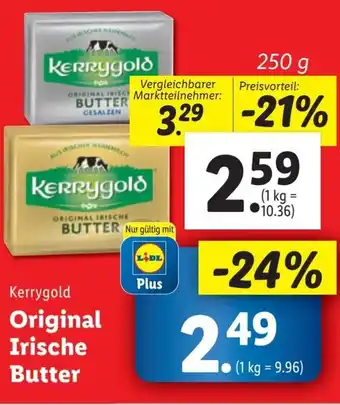 Lidl Kerrygold Original Irische Butter 250g Angebot
