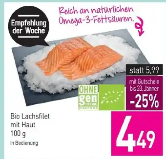 Sutterlüty Bio Lachsfilet mit Haut 100g Angebot