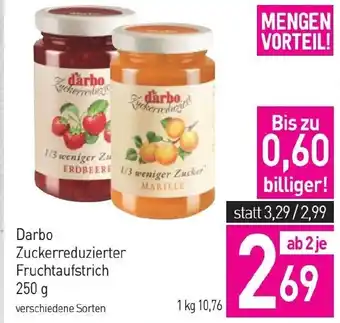 Sutterlüty Darbo Zuckerreduzierter Fruchtaufstrich 250g Angebot
