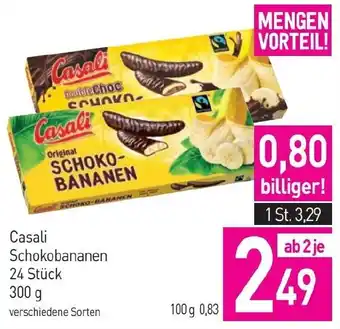 Sutterlüty Casali Schokobananen 24 Stück 300 g Angebot
