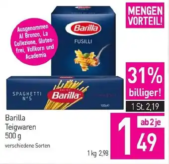 Sutterlüty Barilla Teigwaren 500 g Angebot