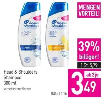 Sutterlüty Head & Shoulders Shampoo 300 ml Angebot
