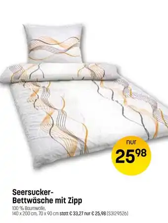 Reiter Seersucker- Bettwäsche mit Zipp Angebot