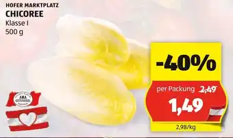 Hofer HOFER MARKTPLATZ CHICOREE 500 g Angebot