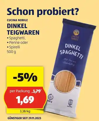 Hofer DINKEL TEIGWAREN 500g Angebot