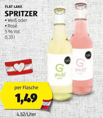 Hofer FLAT LAKE SPRITZER 0.33L Angebot