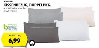 Hofer NOVITESSE KISSENBEZUG, DOPPELPKG Angebot