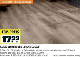 OBI CLICK-VINYLBODEN „EICHE LUCCA Angebot
