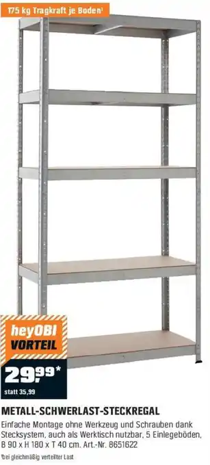 OBI METALL-SCHWERLAST-STECKREGAL Angebot