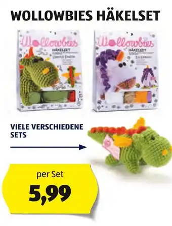 Hofer WOLLOWBIES HÄKELSET per set Angebot