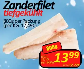 Wurstico Zanderfilet tiefgekühlt 800g Angebot