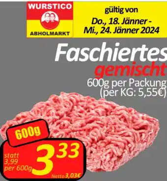 Wurstico Faschiertes gemischt 600g Angebot