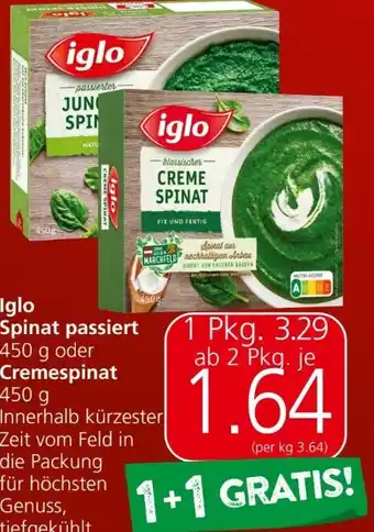 Eurospar Spinat passiert Angebot
