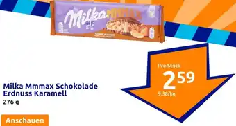 Action Milka Mmmax Schokolade Erdnuss Karamell 276 g Angebot