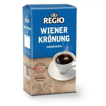 Eurospar Regio eine qualitätsmarke von spar, wiener krönung ganze bohne oder gemahlen eurospar 500 gramm 1 packung Angebot