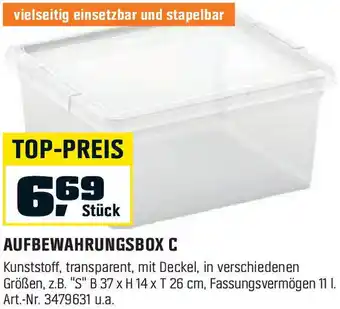 OBI AUFBEWAHRUNGSBOX C Angebot