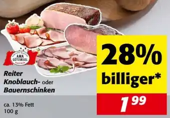 Nah&Frisch Reiter Knoblauch- oder Bauernschinken 100g Angebot