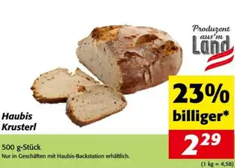 Nah&Frisch Haubis Krusterl 500 g-Stück Angebot