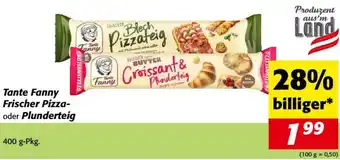 Nah&Frisch Tante Fanny Frischer Pizza-oder Plunderteig 400 g Angebot