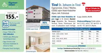 Lidl Reisen Tirol St. Johann in Tirol Angebot