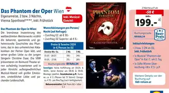 Lidl Reisen Das Phantom der Oper in Wien Angebot