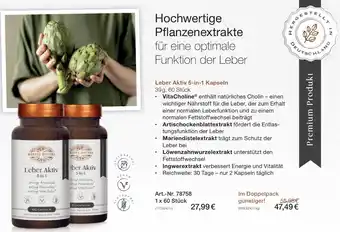Leber Aktiv 5-in-1 Kapseln 39g, 60 Stück