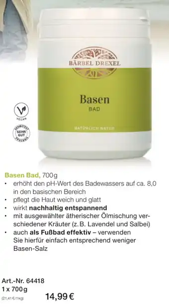 Bärbel Drexel Basen Bad, 700g Angebot