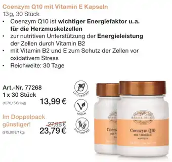 Bärbel Drexel Coenzym Q10 mit Vitamin E Kapseln 13 g, 30 Stück Angebot