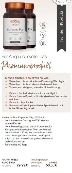Bärbel Drexel Kurkuma Pur Kapseln, 29g, 60 Stück Angebot