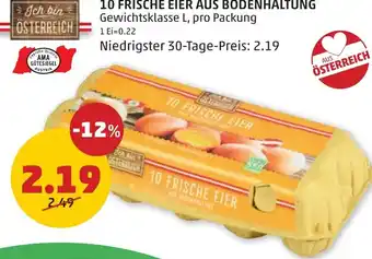 PENNY 10 FRISCHE EIER AUS BODENHALTUNG Angebot