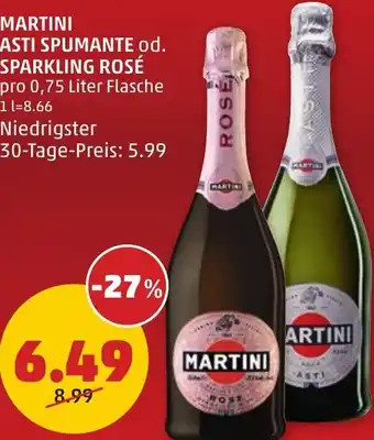 PENNY MARTINI ASTI SPUMANTE od. SPARKLING ROSÉ Angebot