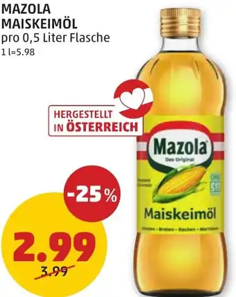 PENNY MAZOLA MAISKEIMÖL Angebot