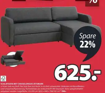 JYSK SCHLAFSOFA MIT CHAISELONGUE JETSMARK Angebot