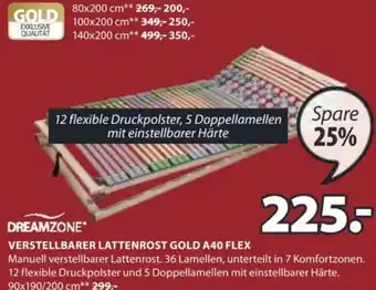 JYSK VERSTELLBARER LATTENROST GOLD A40 FLEX Angebot