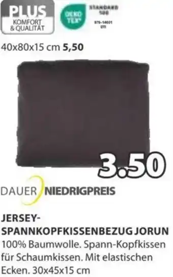 JYSK JERSEY- SPANNKOPFKISSENBEZUG JORUN Angebot