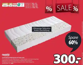 JYSK SCHAUMSTOFFMATRATZE OPTIMO F300 Angebot