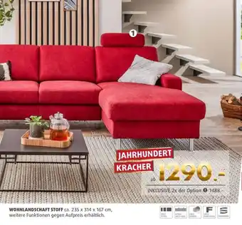 Polstermöbel Fischer WOHNLANDSCHAFT STOFF ca. 235 x 314 x 167 cm Angebot