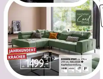 Polstermöbel Fischer ECKSOFA STOFF ca. 276 x 219 cm, Angebot