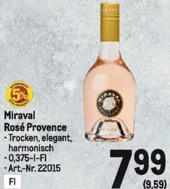 Metro Miraval Rosé Provence Angebot