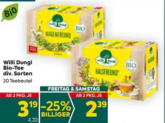 Billa Willi Dungl Bio-Tee div. Sorten Angebot