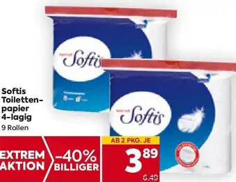 Billa Softis Toiletten-papier 4-lagig Angebot