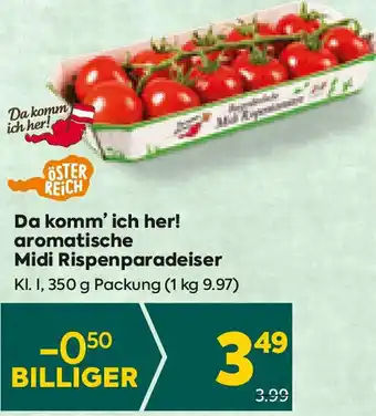 Billa Da komm' ich her! aromatische Midi Rispenparadeiser Angebot
