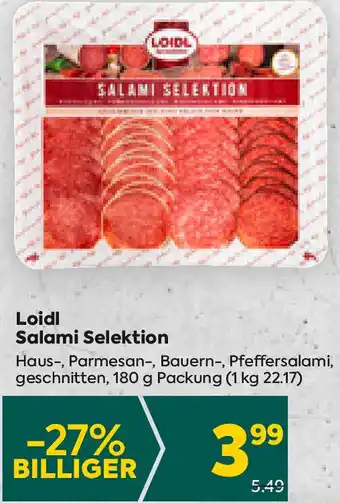 Billa Loidl Salami Selektion Angebot