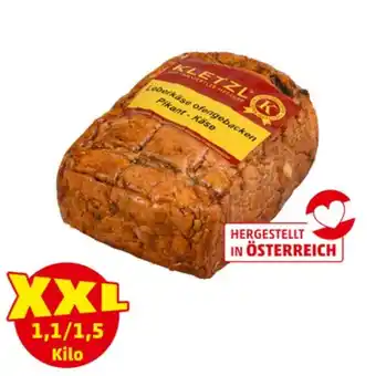 PENNY Kletzl leberkäse classic od. käse-leberkäse od. pikant-käse-leberkäse penny 1 stück Angebot