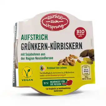 Hofer Zurück zum ursprung bio-vegane aufstriche versch. sorten hofer 150 gramm 1 packung Angebot