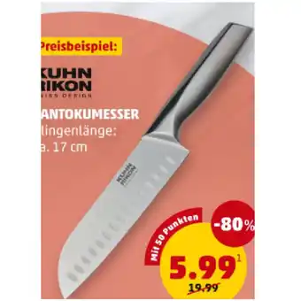 PENNY Kuhn rikon santokumesser mit 50 treuepunkte penny 1 stück Angebot